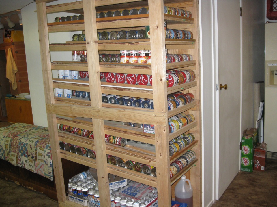Canned Food Storage Shelves